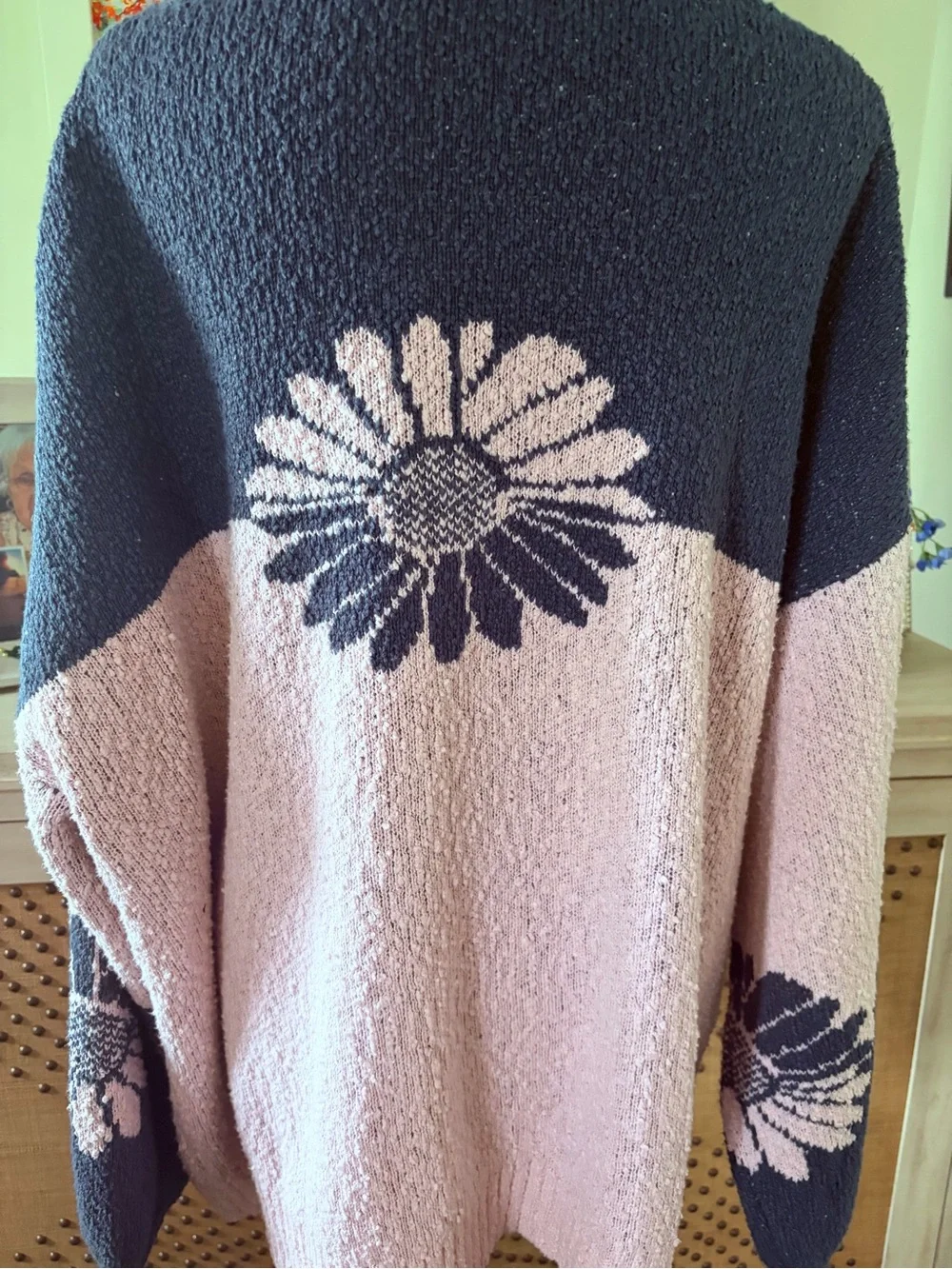 Free People “In Bloom” Violet/Blue Sweater